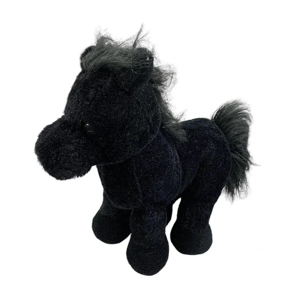 Ganz Webkins Black Stallion Horse Plush Toy Stuffed‎ Animal No Code HM145 Gift